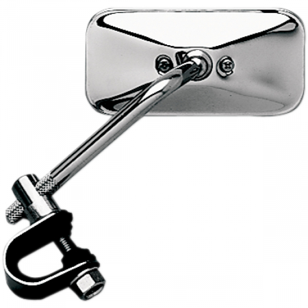 Suspensie Cadru - Oglinda moto Rectangulara CLAMP-ON, culoare crom