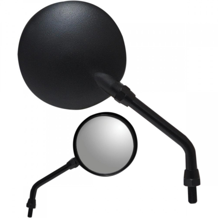 Suspensie Cadru - Oglinda Moto Rotunda, Neagra