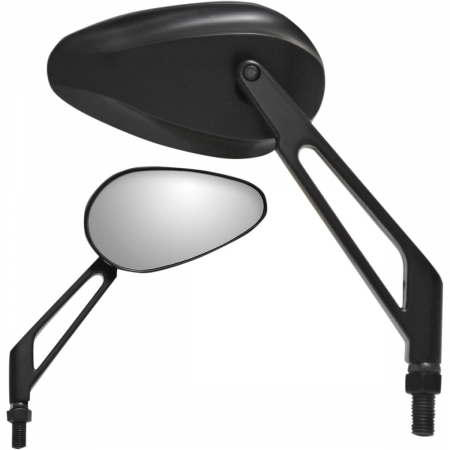 Suspensie Cadru - Oglinda Moto, Universala, Teardrop, Culoare Negru, O bucata