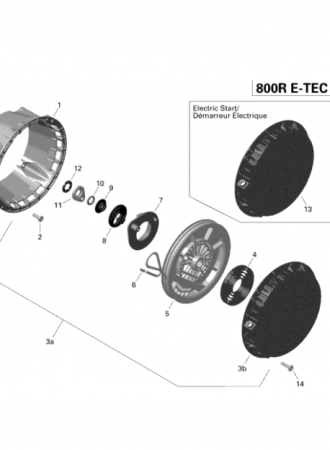 Opritor cuplaj pornire Ski-Doo Summit X 800RETEC XM T3-154, 2015 [1]