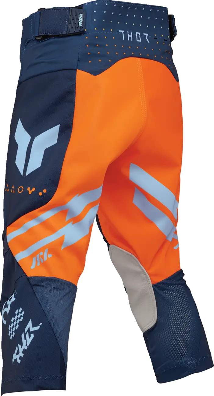 Pantaloni atv/cross copii Thor Launchmode Futura, culoare bleumarin/portocaliu, marime 24 [3]