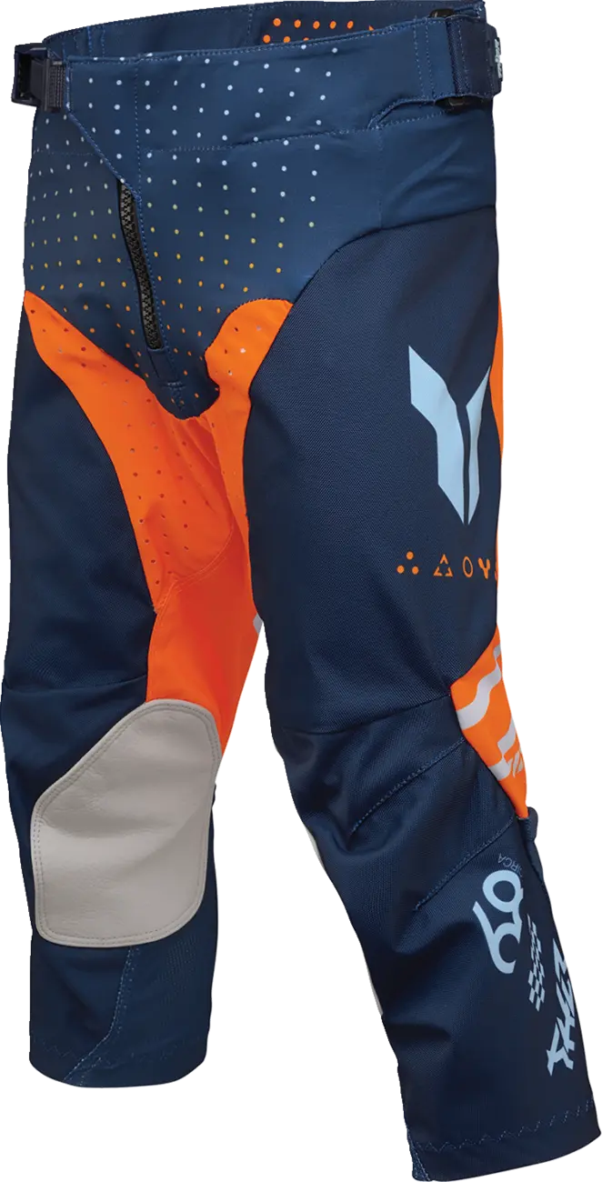 Pantaloni atv/cross copii Thor Launchmode Futura, culoare bleumarin/portocaliu, marime 26 [2]