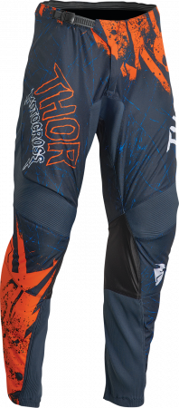 Pantaloni - Pantaloni atv/cross copii Thor Sector Gnar, culoare albastru/portocaliu, marime 26