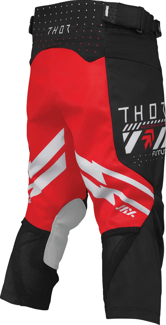 Pantaloni atv/cross copii Thor Launchmode Futura, culoare negru/rosu, marime 28 [1]