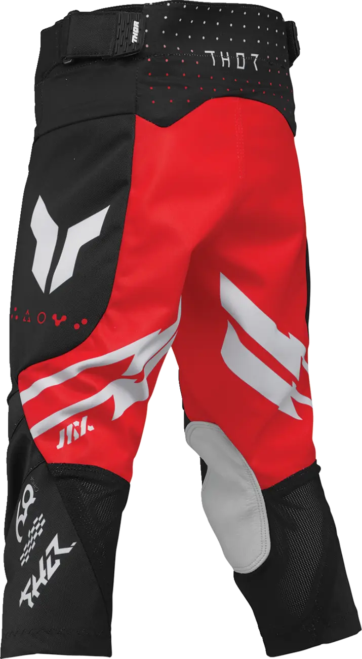 Pantaloni atv/cross copii Thor Launchmode Futura, culoare negru/rosu, marime 28 [3]