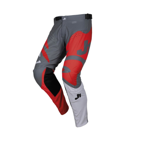 Pantaloni - Pantaloni atv/cross Just1 J-Essential Fluid, culoare gri/rosu, marime 28