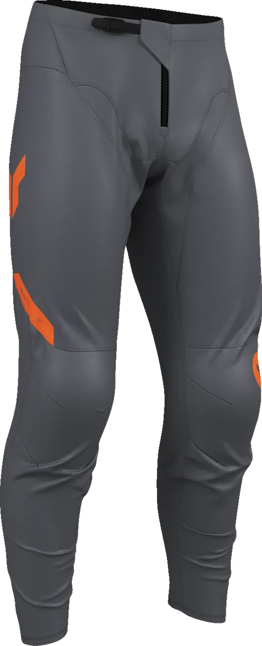 Pantaloni atv/cross Thor Ridemode Menace, culoare gri/portocaliu, marime 38 [3]