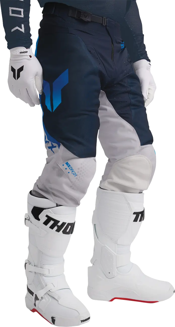 Pantaloni atv/cross Thor Launchmode Air Raptor, culoare bleumarin/alb, marime 40 [6]