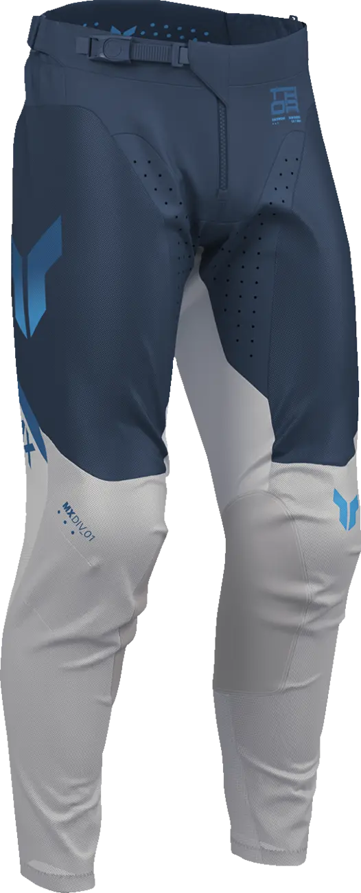 Pantaloni atv/cross Thor Launchmode Air Raptor, culoare bleumarin/alb, marime 28 [2]