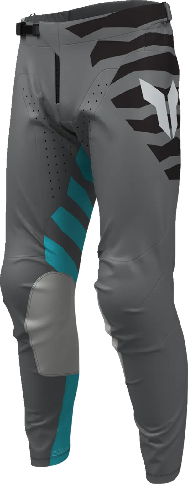 Pantaloni atv/cross Thor LaunchMode Shredder, culoare gri/albastru, marime 38 [1]