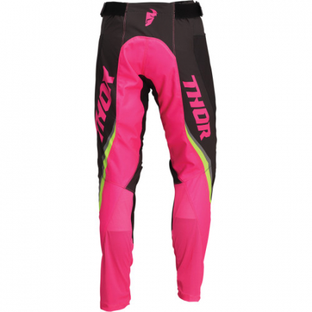 Pantaloni cross/atv dama Thor Pulse Racewear Rev, culoare gri/roz, marime M [2]