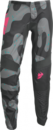 Pantaloni - Pantaloni dama atv/cross Thor Sector Disguise, culoare gri/roz, marime XS