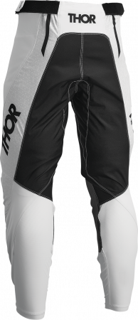 Pantaloni motocross/enduro Thor Pulse Mono, culoare alb/negru, marimea 28 [1]