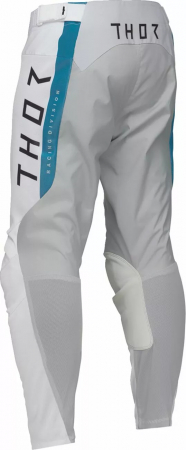 Pantaloni motocross Thor LaunchMode Vented Raid, culoare gri/alb, marime 32 [2]