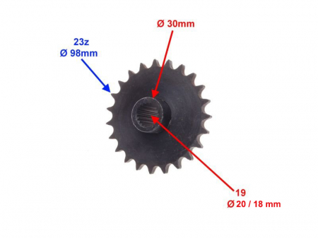 Pinion fata atv 150, diametru ax 20mm [1]