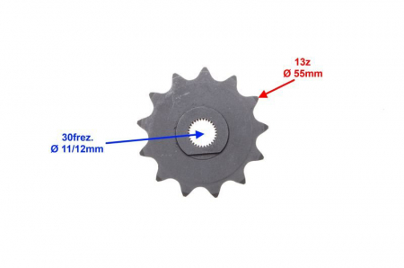 Pinion fata transmisie, 13 dinti, pas 415, Komar [1]