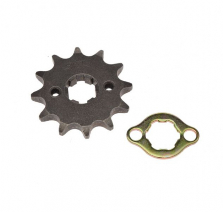 Transmisie - Pinion fata transmisie si siguranta moto/cross, 12 dinti, pas 428
