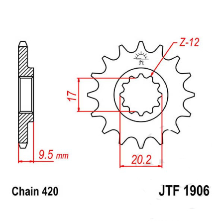 Pinioane - Pinion fata Z15