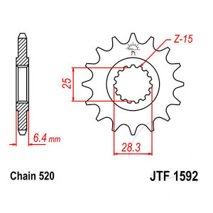 Pinioane - Pinion fata Z16