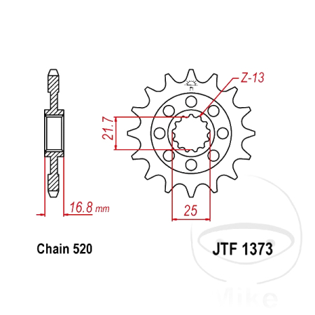 Pinioane - Pinion fata Z16 NC700