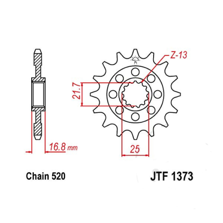 Pinioane - Pinion fata Z17