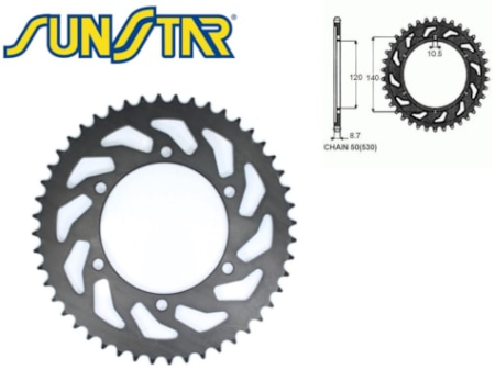 Transmisie - Pinion spate SUNSTAR din otel SUNR1-5526-48