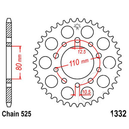 Pinioane - Pinion spate Z40 332/344 Dual Combination