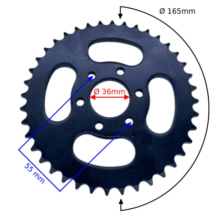 Pinion transmisie spate Buggy Asix 125cc,pas 428,40z [0]