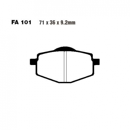 Frana - Placute de frana FA101R Sinter R EBC