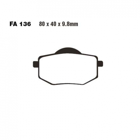 Frana - Placute de frana FA136, Standard, EBC