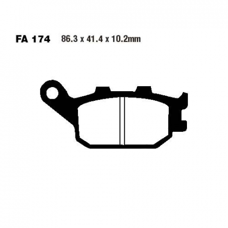 Frana - Placute de frana FA174V, Semi-Sinter, EBC