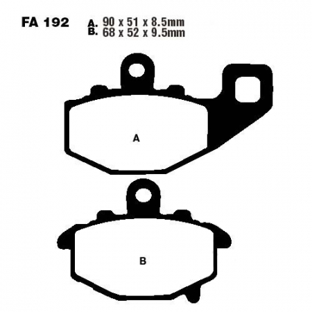 Frana - Placute de frana FA192, Standard, EBC