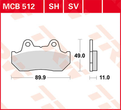 Frana - Placute frana TRW MCB512