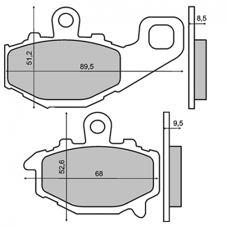 Frana - Placute frana Kawasaki ZRX 400 '94-'01/Z750 '04-'05