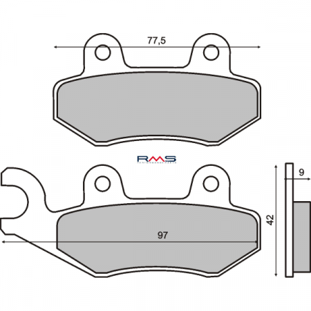 Frana - Placute frana Kymco Agility 50 07/ Malaguti Centro 160 08 MCB689