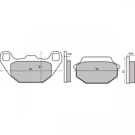 Frana - Placute frana Kymco People 50-125-150 99- / SUPER 9 00