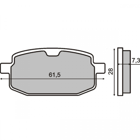 Placute frana QMB139 GY6 50 4T , Peugeot V-clic 50cc 2007-2014 MCB590 [1]