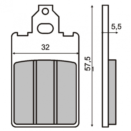 Placute frana RMS Organice Malaguti , Piaggio, Simson , Tomos , Yamaha [1]