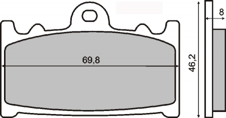 Placute frana - Placute frana sinter Suzuki Cobra 250 fata
