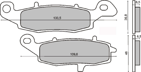 Placute frana - Placute frana (Sinter) Suzuki GSF 600 '00-'04 /GSX 600 '98-'05
