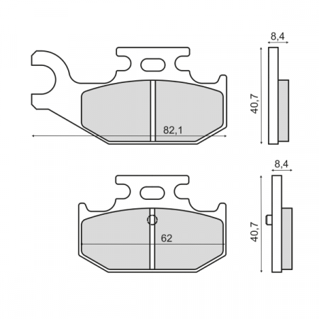 Frana - Placute frana sinter Yamaha YXR 660 spate