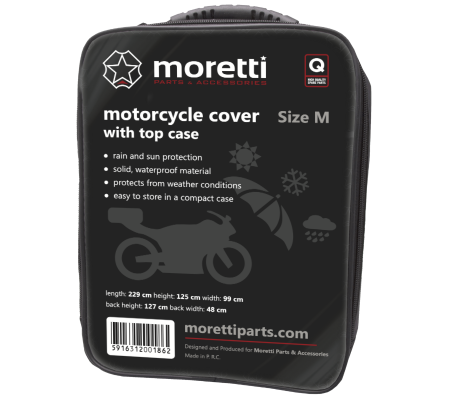 Prelata moto/atv/snow - Prelata moto impermeabila, pentru motociclete cu top case, marime M