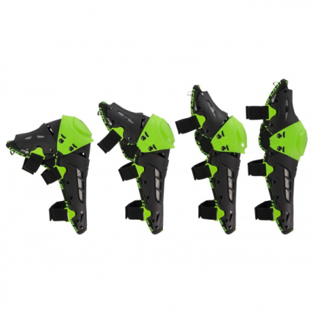 Protectii genunchi UFO Plast Crypton, culoare negru/verde, marime universala [4]