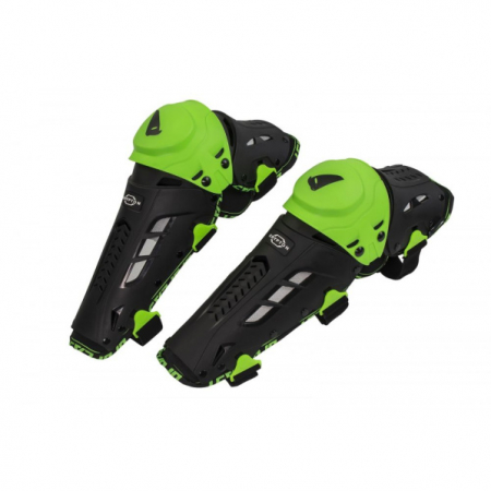 Protectii Picioare - Protectii genunchi UFO Plast Crypton, culoare negru/verde, marime universala