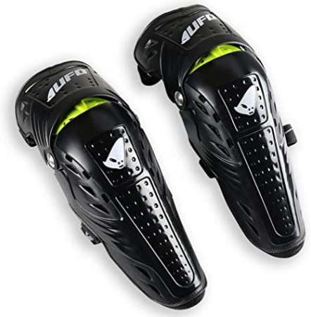 Protectii Corp - Protectii genunchi Ufo Plast Syncron Evo, culoare negru/galben fluorescent