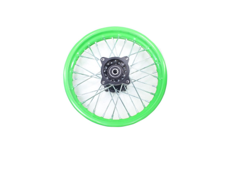 Roata completa spate cross 125cc, dimensiuni 1.85x12", culoare verde [3]