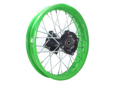Roti complete - Roata completa spate cross 125cc, dimensiuni 1.85x12", culoare verde