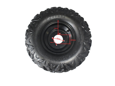 Roata completa cu anvelopa ATV 8", 4 prezoane, 18x9.5-8 [1]