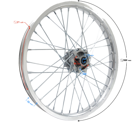 Roata fata 21" Barton NXT 250,fara disc [3]
