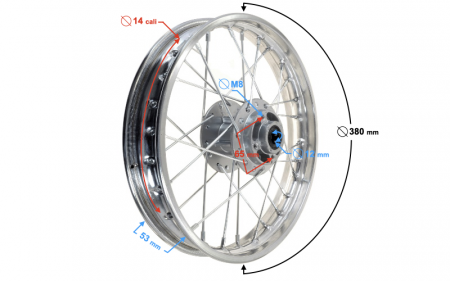 Roata fata Cross 14", 110/125cc [3]